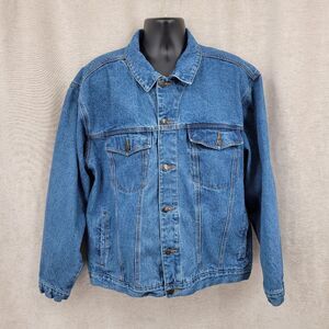 Mississippi River Blues Vintage 90s Classic Blue Jean Denim Trucker Jacket XL